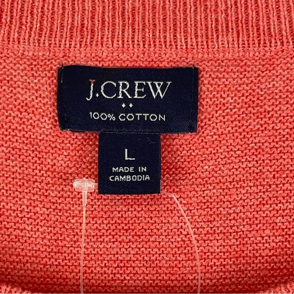 J.Crew 100% Cotton Crewneck Sweater Red Heather Long Sleeve Men’s Size Large NWT - Picture 4 of 13